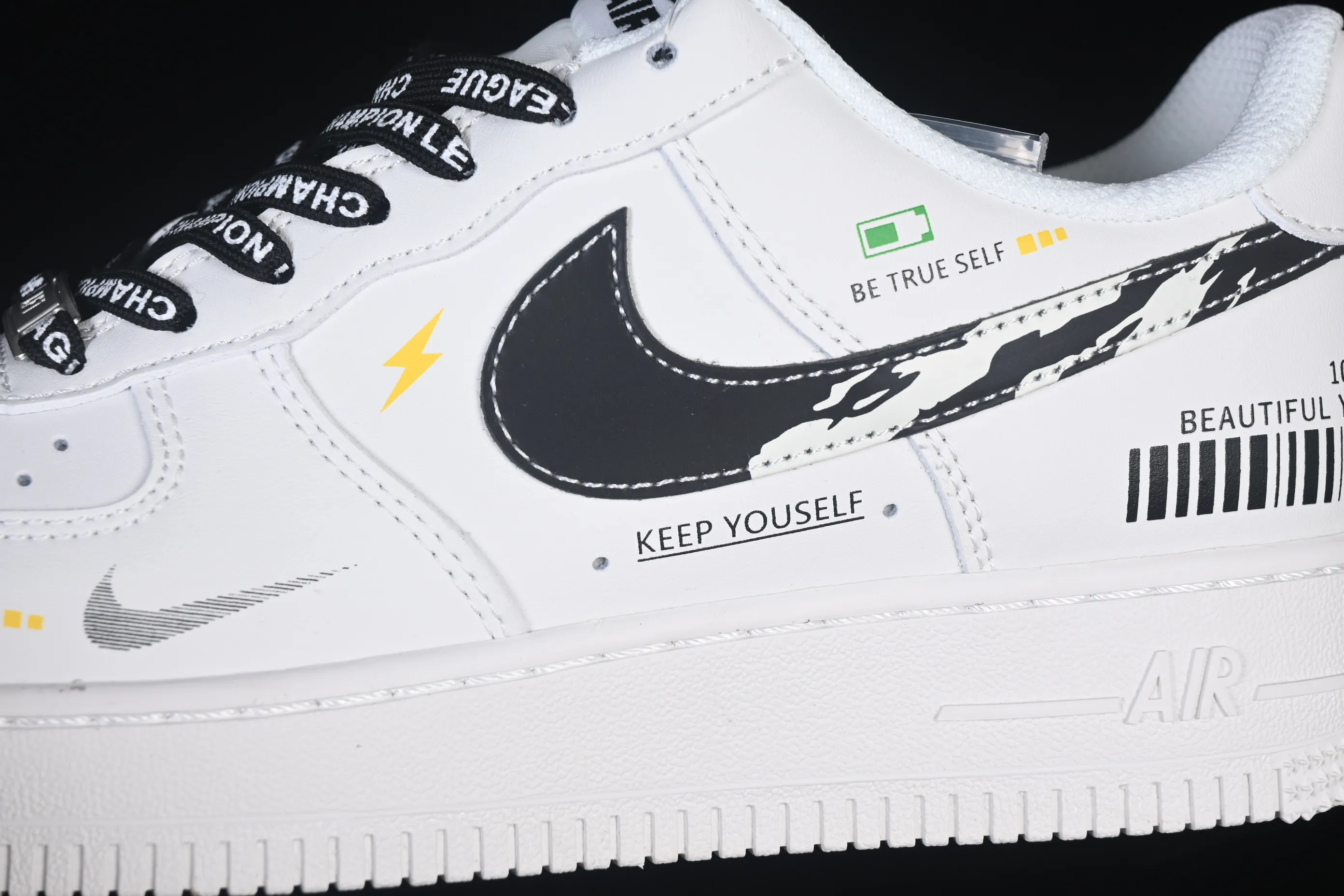 All categories Nk Air Force 1 Air Force series Nk Air Force 1 Low Air Force low-top Nike Air Force 1 '07 Low White and black barcode Air Force 1 low-top casual sneakers JP8028-072